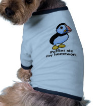 Puffins Ate my Homework Doggie T Shirt