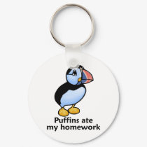 Puffins Ate my Homework keychains by TheRealShuba Puffins Ate my Homework keychains