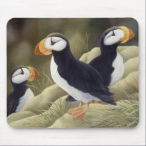 Puffins mousepads by Laura_Regan_Artist Puffins mousepads