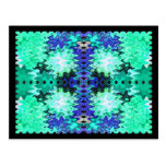 puffs blue green postcards