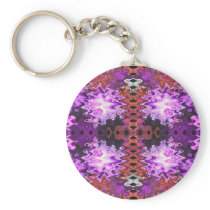 puffs purple red keychain