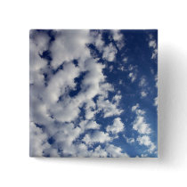Puffy Clouds On Blue Sky buttons