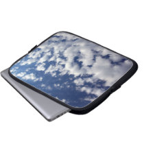 Puffy Clouds On Blue Sky laptop sleeves