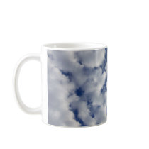 Puffy Clouds On Blue Sky mugs
