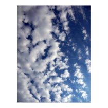 Puffy Clouds On Blue Sky posters