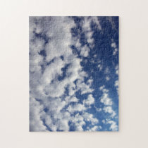 Puffy Clouds On Blue Sky puzzles