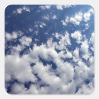 Puffy Clouds On Blue Sky