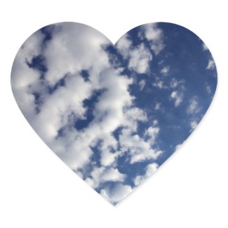 Puffy Clouds On Blue Sky sticker