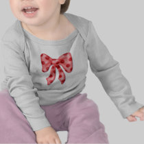 puffy pink polkadot graphic bow tie t-shirts