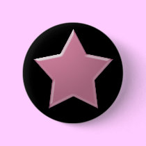 Puffy Pink Star Button buttons