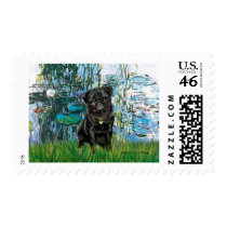 Pug 13 (black) - Lilies 1 postage
