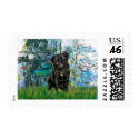 Pug 13 (black) - Lilies 1 postage