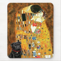Pug 13 (black) - The Kiss mousepads