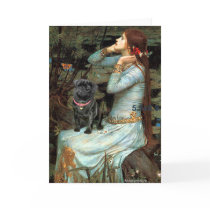 Pug 14 (black) - Ophelia Seated Card