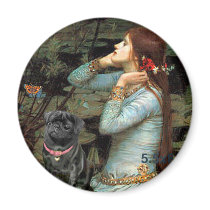 Pug 14 (black) - Ophelia Seated magnets