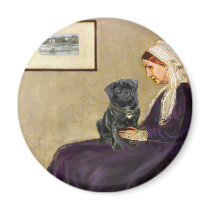 Pug 14 (black) - Whistler's Mother magnets