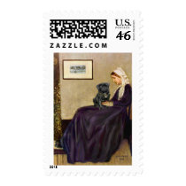 Pug 14 (black) - Whistler's Mother postage