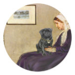 Pug 14 (black) - Whistler's Mother stickers