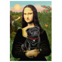 Pug 16 (black) - Mona Lisa t-shirts by masterpiecedogs Pug 16 (black) - Mona Lisa t-shirts