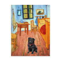Pug 17 (black) - The Room postcards
