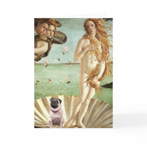 Pug 1 - Birth of Venus Greeting Cards