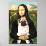 Pug 3 (fawn) - Mona Lisa Posters