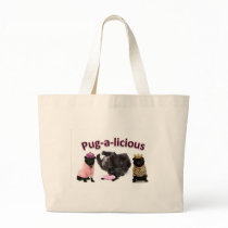 Pug-A-Licious Canvas Bags