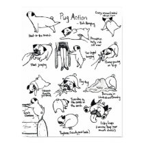 Pug Action Print