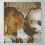 Pug and beagle Canvas Print