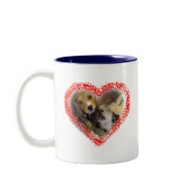 Pug and Beagle Christmas love 4 mugs