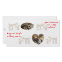 Pug and Beagle Christmas photo cards by pugsandbeagles Pug and Beagle Christmas photo cards