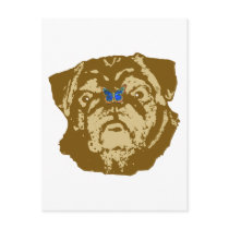 Pug and Butterfly postcards by evisionarts Pug and Butterfly postcards