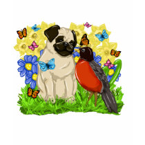 Pug and Robin - Spring Pug - 2009 - Customize t-shirts by designsbydandy Pug and Robin - Spring Pug - 2009 - Customize t-shirts