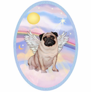 angel pug statue