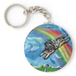 Pug angel flys free key chains