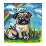 Pug Angel with pink kong T-shirt