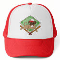 Pug Baseball Hat - red - Customizable by designsbydandy Pug Baseball Hat - red - Customizable