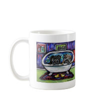 Pug Bathtime Coffee Mugs