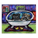 Pug bathtime posters