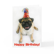 Pug Birthday Card by glitterbug4883 Pug Birthday Card