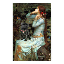 Pug (black 14) - Ophelia Seated posters
