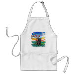Pug (black) aprons