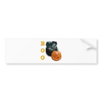 Pug (black) Boo bumper stickers