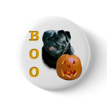 Pug (black) Boo buttons