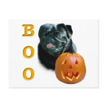 Pug (black) Boo postcards