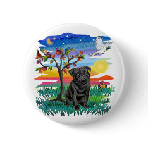 Pug (black) buttons