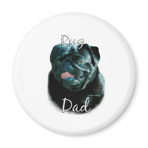 Pug (blk) Dad 2 magnets