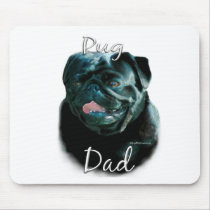 Pug (blk) Dad 2 mousepads