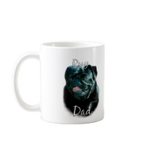 Pug (blk) Dad 2 mugs