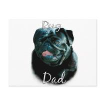 Pug (blk) Dad 2 postcards